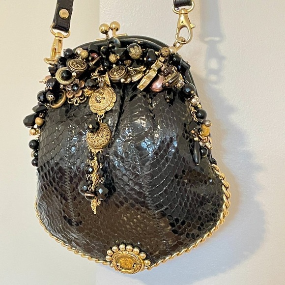 Upcycled Vintage Snakeskin Purse - Picture 1 of 16